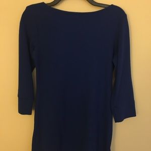Blue body con mini dress